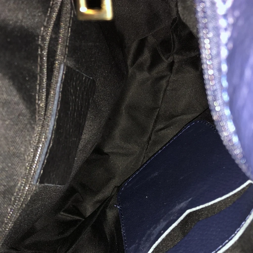 LEATHER BACKPACK/HANDBAG in Deep Navy NWT